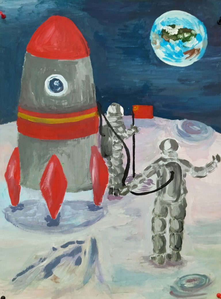 Выставка художественных работ к Дню космонавтики и авиации
